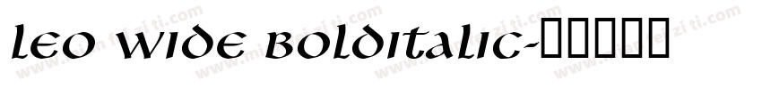 Leo Wide BoldItalic字体转换